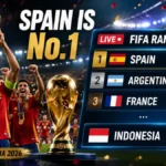 Ranking FIFA Terbaru: Spanyol Memimpin, Indonesia Bertahan di Posisi 118