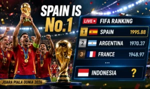 Ranking FIFA Terbaru: Spanyol Memimpin, Indonesia Bertahan di Posisi 118